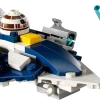 LEGO Star Wars Plo Koon’s Jedi Starfighter Microfighter set on white background