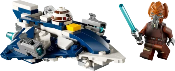 LEGO Star Wars Plo Koon’s Jedi Starfighter Microfighter set on white background
