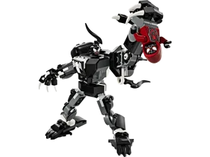LEGO Marvel Venom and Miles Morales mech figures in battle pose